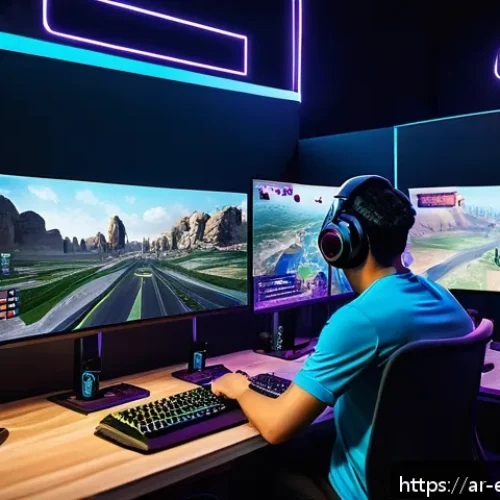 롤 관련 국제 협력 사례 - A dynamic digital illustration of a diverse group of esports players from different countries, inclu...