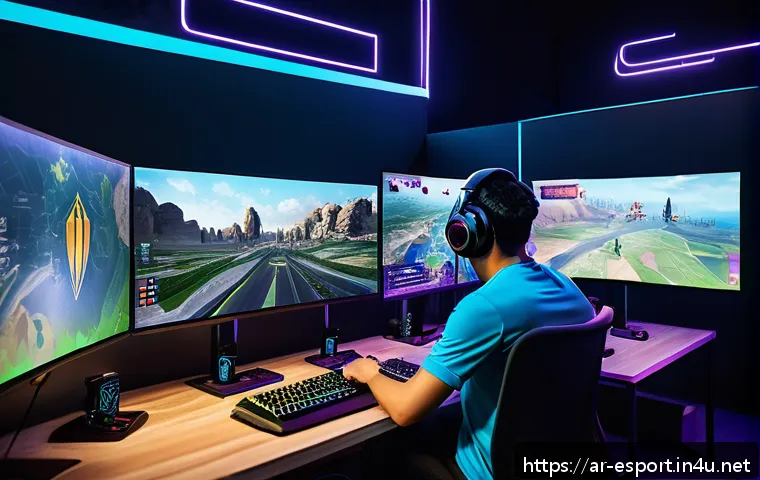 롤 관련 국제 협력 사례 - A dynamic digital illustration of a diverse group of esports players from different countries, inclu...
