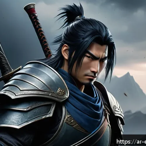 롤 만화와 소설 추천 - A dramatic and emotionally intense comic book scene featuring Yasuo and Riven in a dark, moody envir...