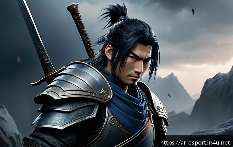 롤 만화와 소설 추천 - A dramatic and emotionally intense comic book scene featuring Yasuo and Riven in a dark, moody envir...