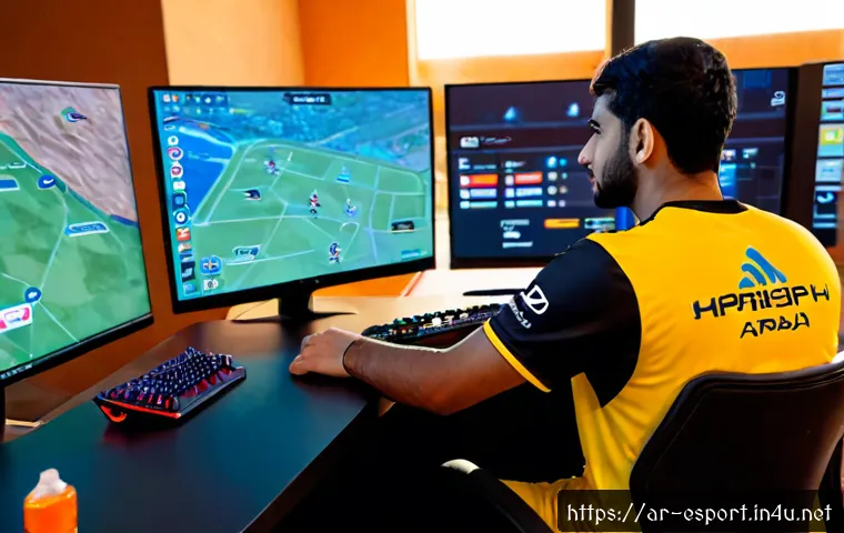 LOL e스포츠 규칙 변경사항 - Photorealistic esports rules update briefing in a modern Riyadh gaming studio, diverse Arab esports ...